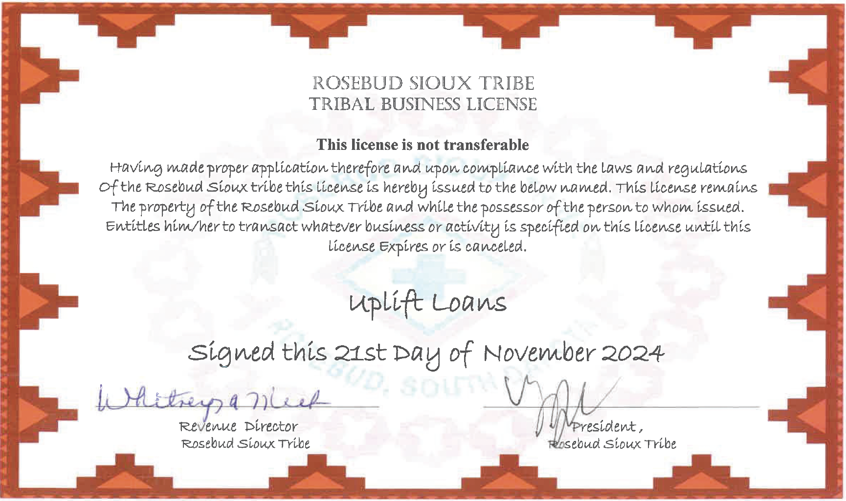 Our License